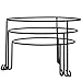MyGift Set of 3 Pizza Stands for Table, 8, 9 10-Inch Metal Wire Pizza Pan Rack Holder, Round Black Pizza Tray Risers, Tabletop Serving Stands for Food and Platters