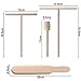 Norme 10 Pieces Crepe Spreader Spatula Honey Stir Bar Set Crepe Spreader and Spatula for Cooking Wooden Crepe Making Tools
