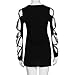 Sunward(TM) Fashion Women Club Sexy Hollow Sleeve Blouse (Small, Black)