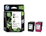 HP 61 Ink Cartridges, Black / Tri-color, 2-Pack (CR311) Retail Packing