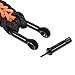 The Friendly Swede Paracord Bracelet with Microcord and D-Shackle - Adjustable Size (Orange Small)