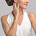 The Pearl Source White Freshwater Pearl Bracelet for Women - Cultured Pearl Bracelet with 14k Gold Plated Clasp with Genuine Cultured Pearls, 7.0-7.5mm Pearl Gifts for Anniversary