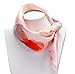 100% Silk Scarf Neckerchief Small Square Print Scarves Women (Ink Floral Beige)