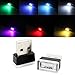 Lipctine USB LED Car Interior Atmosphere Lamp, Night Light Led Decoration Light, Ambient Lighting Kit, Charging for All Cars, Interior Led Lights White Blue Red Yellow Green Pink Ice Blue (7 Colors)thumb 1