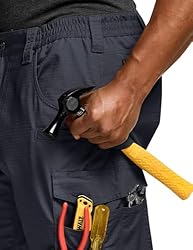 CQR Men's Quick Dry Work Pants, Water Resistant