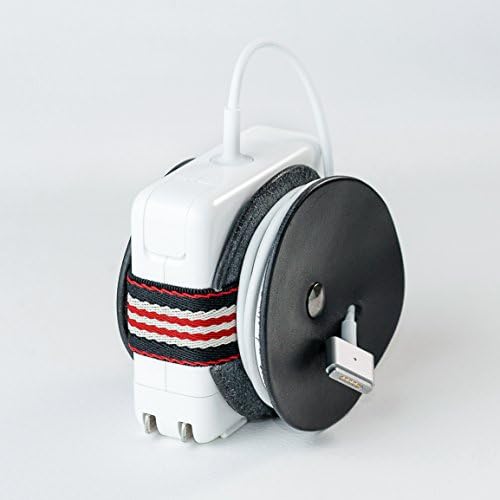 PowerPlay leather cable organizer for 85W &amp; 60W MacBook power adapter (Black/Ivy)