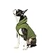 Gooby - Fleece Vest Hoodie, Small Dog Pull Over Hooded Fleece Jacket with Leash Ring, Green, Small
