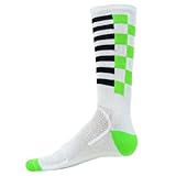 Red Lion Boxes Athletic Crew Socks ( White / Neon Green / Black - Medium )