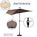 EasyGoProducts EGP-UMB-009 EasyGo – 9’ Half Umbrella 200g Polyester Patio Outdoor Awning Hut para, Beige