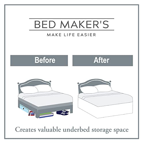 Bed Maker’s Never Lift Your Mattress Wrap Around Bed Skirt, Classic Style, Low Maintenance