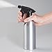 mDesign Aluminum Rustproof Spray Bottles - Adjustable Stream Nozzle for Water, Hair, Body. Essential Oils, Cleaning Products Solutions, Aromatherapy - 12-oz., Pack of 3, Brushed Aluminum/Black
