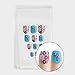 MayQueen 7PACK 84Tips Artificial Junior False Fake Art Nails, Pre-Glued Sticker Nails For Kids (7 Day Nails)