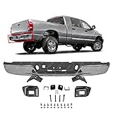 MBI AUTO - Chrome, Steel Rear Step Bumper Assembly for 2004-2008 Dodge RAM 1500 2500 3500 Heavy Duty 04-08, CH1103111