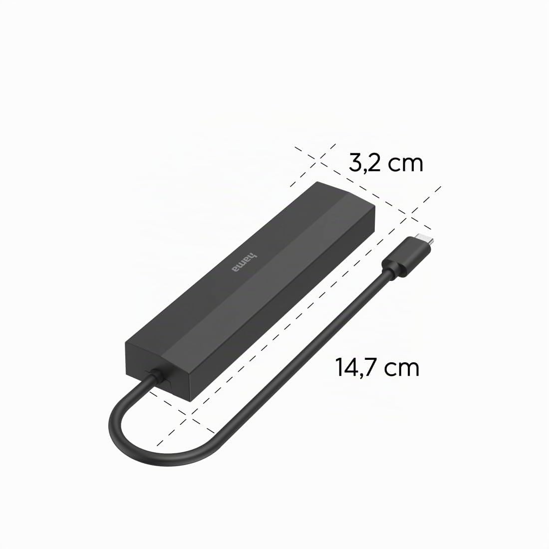 Hama USB-Hub 6 Ports (3X USB-A, USB-C, HDMI, LAN, Ethernet, für Maus, Tastatur, Monitor, Netzwerk etc., bis zu 5 Gbps, Ultra HD, 4K, Thunderbold, Power Delivery) 6