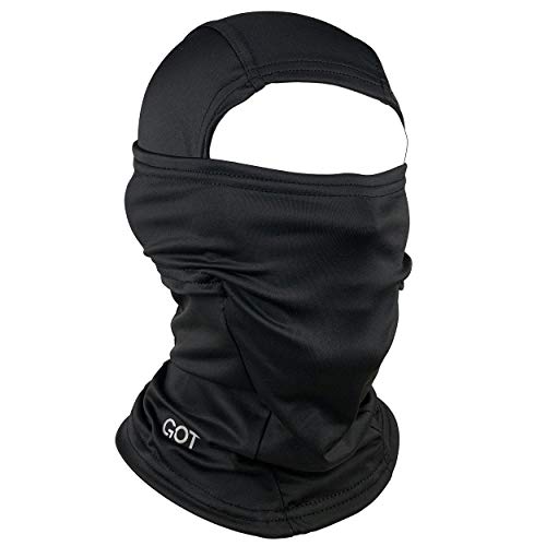 GOT Sports UPF 50+ Balaclava Face Mask - Sun Protection Hood Balaclava for Men Women - Motorcycle Sheisty Mask for Fishing (Black)