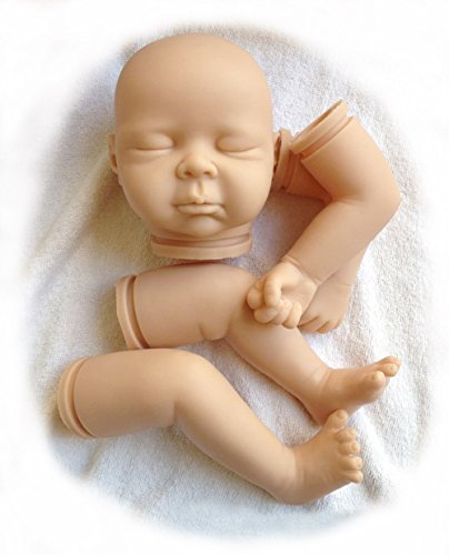 Pursue Baby Unpainted Reborn Doll Kits Closed Eyes for Doll Artists, 20 Inch Soft Vinyl Lifelike Newborn Fake Baby Making Kit Doll Mold DIY