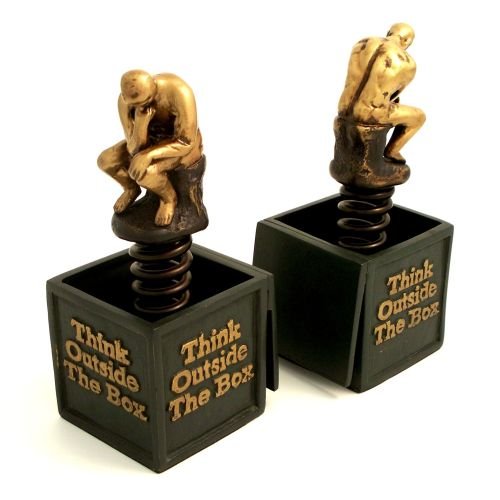 Think Outside the Box Bookend