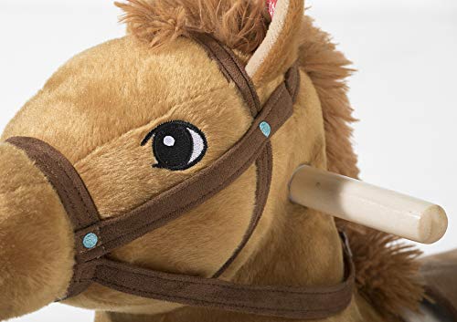 Bibi & Tina 735774 735774-Schaukelpferd Amadeus Bibi Blocksberg Plüschtier, Brown – Bild 3