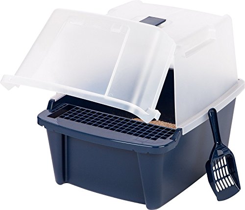 Covered Cat Litter Box With Lid Scoop Cleaning Grate Kit Cats Pet Box Durable