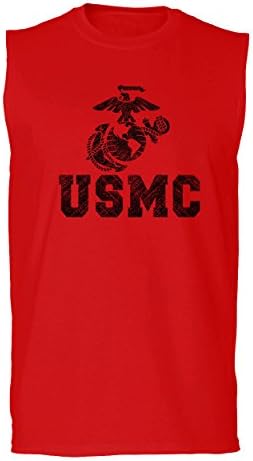 Black Marine Corp USMC Big Logo Seal United States of America USA American Men's Muscle Tank Top Sleeveless t Shirt