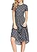 Simier Fariry Women Short Sleeve Pockets Loose Flowy Casual Tunic Dress Gray XL