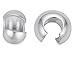Adabele 100 4mm Crimp Beads Knot Cover in Sterling Silver Plated Solid Copper CF9-4