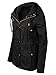 MixMatchy Women's Lightweight Front Zipper Solid Utility Anorak Hoodie Jacket