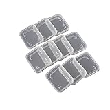 ShareProfit 10PCS Transparent Standard SD SDHC Memory Card Case Holder Box Storage Plastic