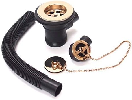Gold Vanity Basin Waste, Plug & Overflow