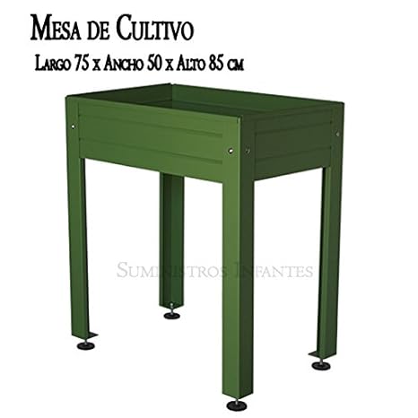Suministros Infantes Mesa DE Cultivo Lacada Verde. Medidas: Largo ...