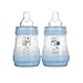MAM Easy Start Anti Colic 5 oz Baby Bottle, Easy Switch Between Breast and Bottle, Reduces Air Bubbles and Colic, 2 Pack, Newborn, Boy