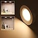 LED Under Cabinet Lighting Kit - 2Watt Warm White LED Puck Lights with UL-Listed Power Adapter for Closet, Kitchen Cabinet, Under Counter Lighting (Surface & Recessed Mount), 3Pcs