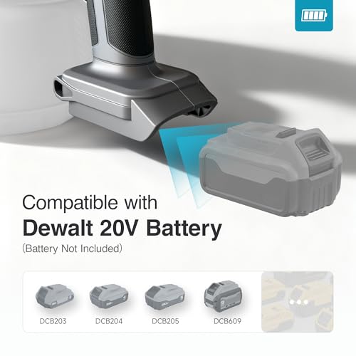 Tilswall Cordless Paint Sprayer Shark700, Fits Dewalt 20V (No Battery) | Brushless Motor, 3 Spray Patterns, 1300ml Capacity, Easy Side-Fill, Easy to Clean, For House Painting, Furniture, Outdoor