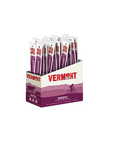 Vermont Smoke & Cure Meat Sticks - Antibiotic Free Beef & Pork Sticks - Gluten-Free Snack - Paleo and Keto Friendly - Nitrate Free - Chipotle - 1oz Stick - 24 Count