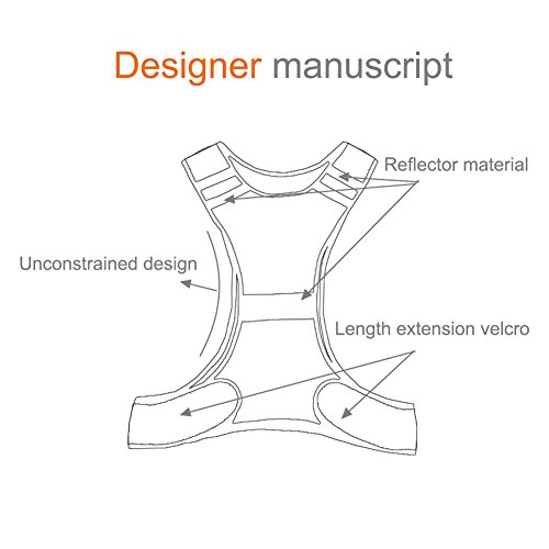 AUOON Reflective Night Running Vest with Adjustable Strap & Breathable Holes, Ultrathin Lightweight Safety Vest with 360° High Visibility for Running, Jogging, Cycling, Hiking, Walking, Red - Thumbnail 3
