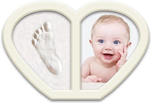 New 2017 Design, Newborn Babyprints Kit - Baby Handprint and Footprint Photo Frame Keepsake. Cool & Unique Gift Idea for Baby Boys and Girls. HFC White