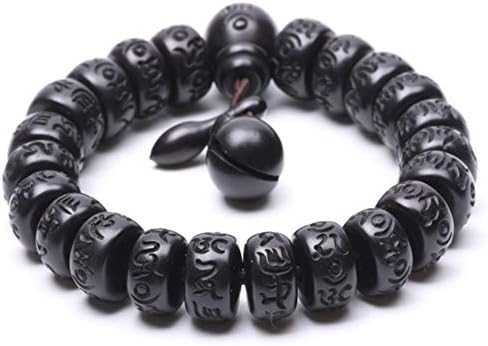 YIYIYYA Men'S Bracelet Natural Wood Tibetan Buddhist Male Lightning Stroke Jujube Beads Meditation Bracelet For Women Yoga Jewelry