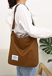 Covelin Women's Retro Large Size Canvas Shoulder