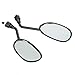 Weksi Motorcycle Street Bike ATV Rear View Rearview Side View Mirrors 8mm + 2 Handlebar Mount (Pack of 2)