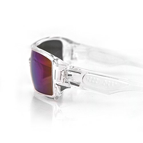 4003384 Bobster Paragon Sunglasses-Crystal Clear/Blue Mirror Lenses