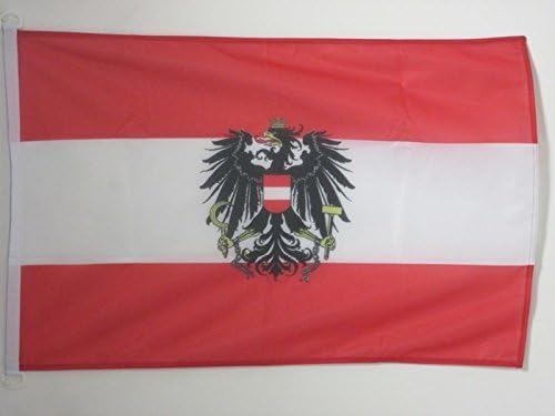 AZ FLAG, Austria with eagle Flag, 2x3 Ft, For Outdoor, Austrian coat of arms Banner Knitted Polyester with Two Plastic Rings