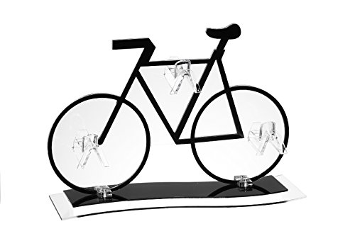 Eyeglass Display / Sunglass Display Rack Holder - Bicycle Design - For Eyewear, Sunglasses, Reading Glasses - Black 11.75 x 0.25 x 7.75 Inches