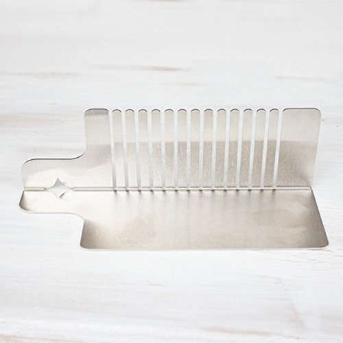 Raw Rutes - Samurai Tofu Slicer Guide for Cutting Tofu into Perfect Cubes or Slices - Made in The USA from Stainless Steel! Specialty Frosted Finish - Dishwasher Safe!
