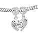LovelyJewelry Sterling Silver Heart Mom Mother & Son Family Charm Dangle Beads For Bracelet