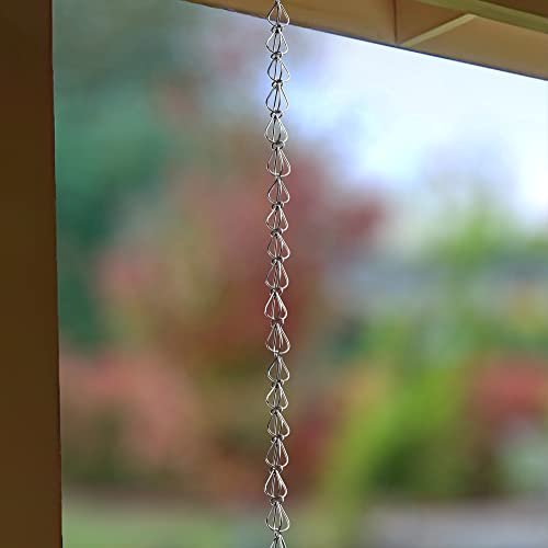 Monarch Rain Chains 90011, 81/2Feet Length Monarch Teardrop Rain