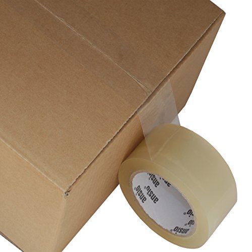 image for ANSIO Packing Tape Clear Commercial Grade - 2 inches x 131 Yards (50 m