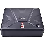 Gun Safe - Biometric Pistol Safe Handgun Safe with Auto-Open Lid,Qucik Access. Gun Safe Mountable on Wall. Portable safe box. Smart Sensor Chip to Ensure 100% Safety. 5 Year Warranty.