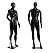 Standing Male Adult Mannequin (Black Egghead) + Base (MC-01BE)