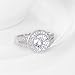 FENDINA 925 Sterling Silver Round Split Shank Bridal Engagement Rings for Women