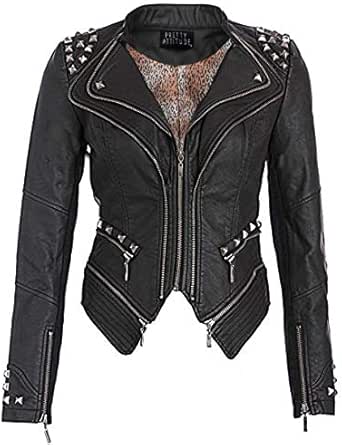 black studded moto jacket